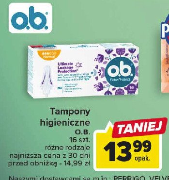 Tampony normal O.b. extra protect promocja
