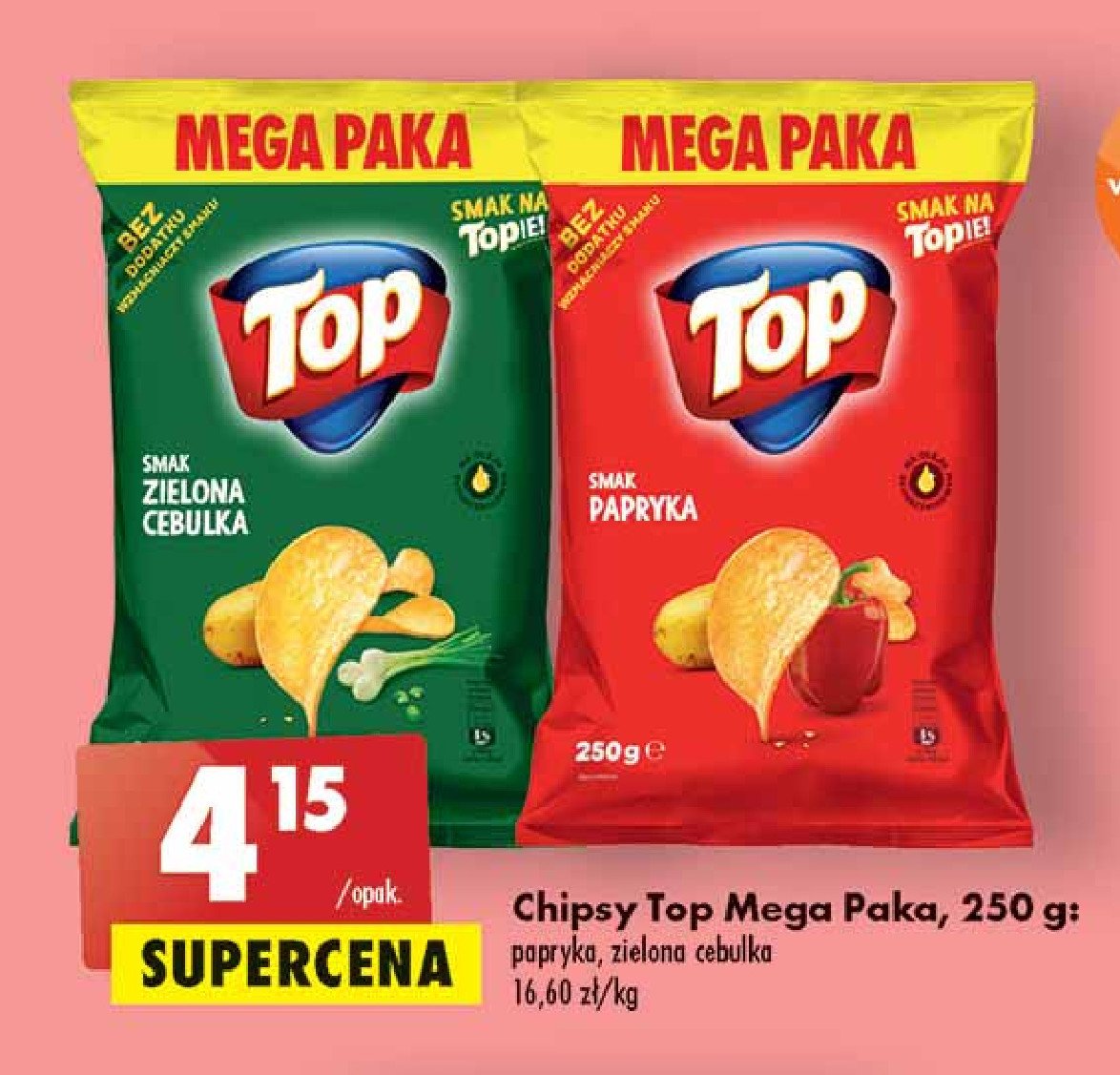 Chipsy paprykowe Top chips Top (biedronka) - cena - promocje ...