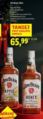 Likier Jim Beam Apple lub Honey promocja w Lidl