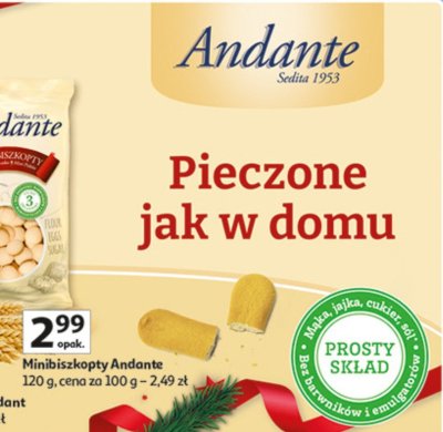 Minibiszkopty Andante promocja w Auchan