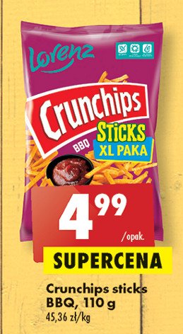 Chipsy bbq Crunchips sticks Crunchips lorenz promocja