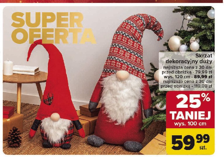 Skrzat dekoracyjny 100 cm promocja w Carrefour