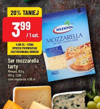 Ser mozzarella tarty Mlekpol promocja