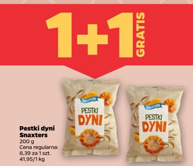 Pestki dyni Snaxters promocja w Netto