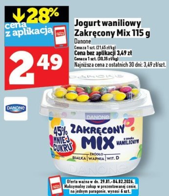 Jogurt waniliowy Zakrećony Mix Danone promocja w TOPAZ