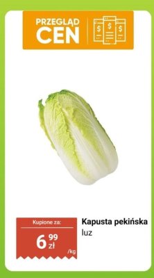 Kapusta pekińska luz promocja w Biedronka