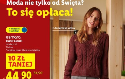 Sweter damski  promocja w Lidl