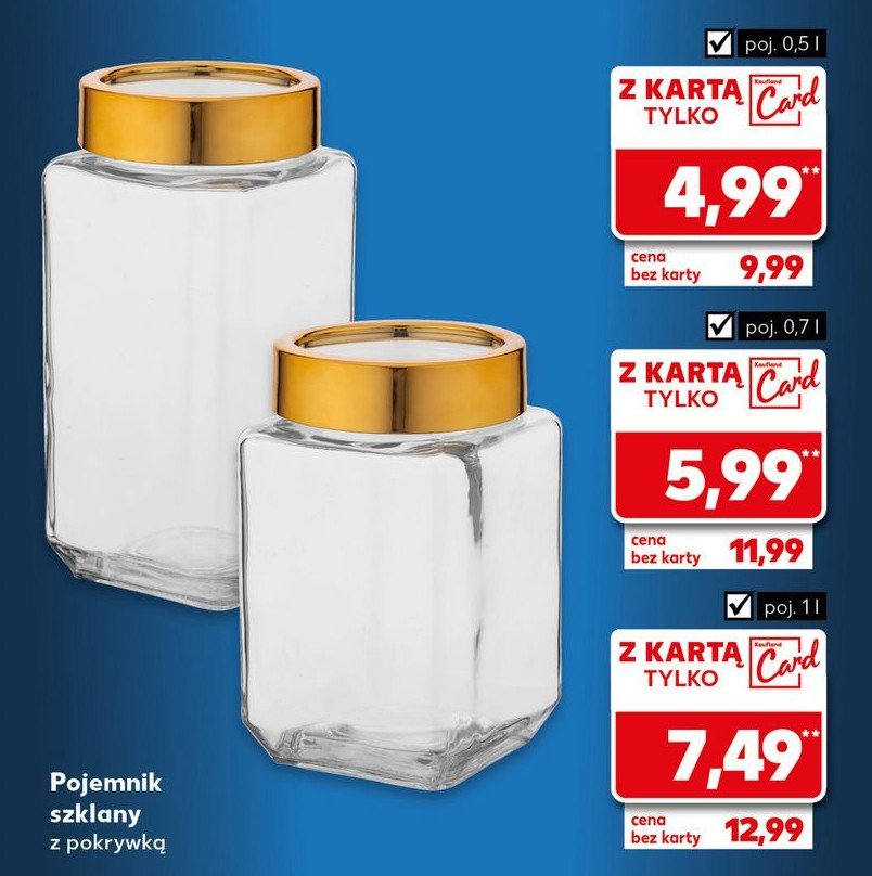 Pojemnik szklany z pokrywą 500 ml promocja