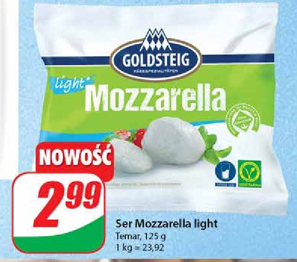 Mozzarella light GOLDSTEIG promocja