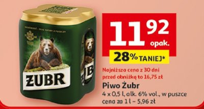 Piwo Żubr promocja w Auchan