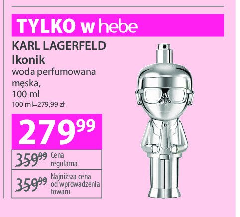 Woda perfumowana Karl lagerfeld ikonik man promocja w Hebe