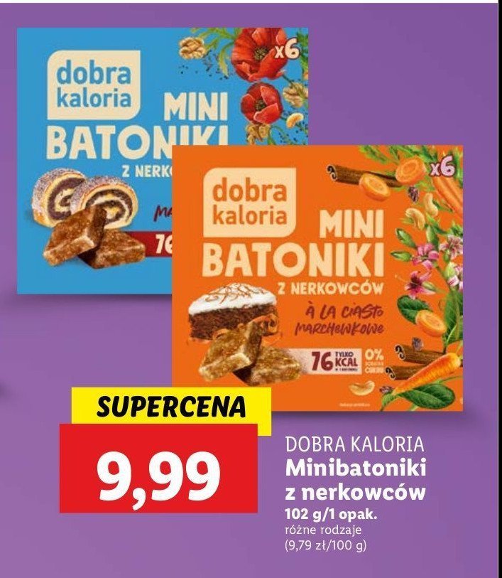 Mini batoniki z nerkowców a'la ciasto marchewkowe Dobra kaloria promocja