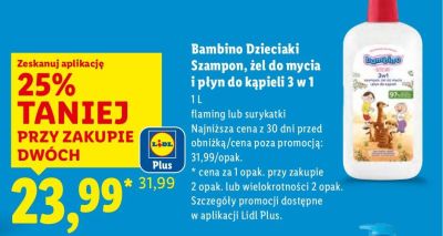 Szampon, żel do mycia i płyn do kapieli 3 w 1 1l promocja w Lidl