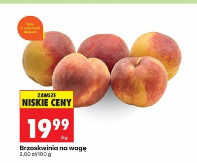 Brzoskwinia na wagę promocja w Biedronka