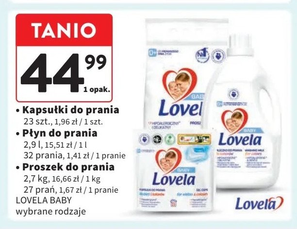 Mleczko do prania do kolorów Lovela baby promocja w Intermarche