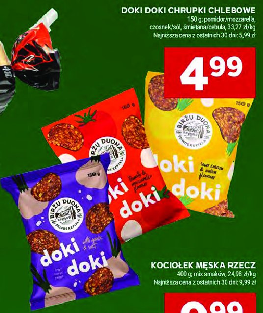 Chrupki chlebowe czosnkowe Doki doki promocja