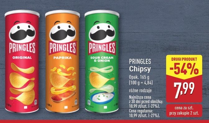 Chipsy papryka Pringles promocja w Aldi