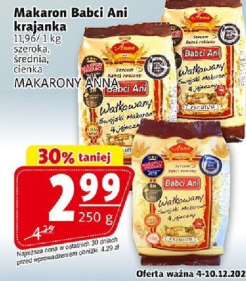Makaron Babci Ani krajanka promocja w Prim Market