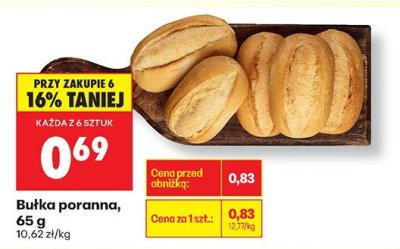 Bułka poranna promocja w Biedronka