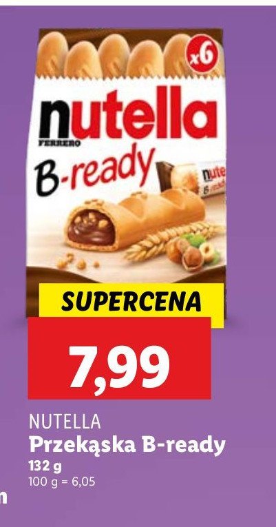 Chlebki z nadzieniem Nutella b-ready promocja w Lidl