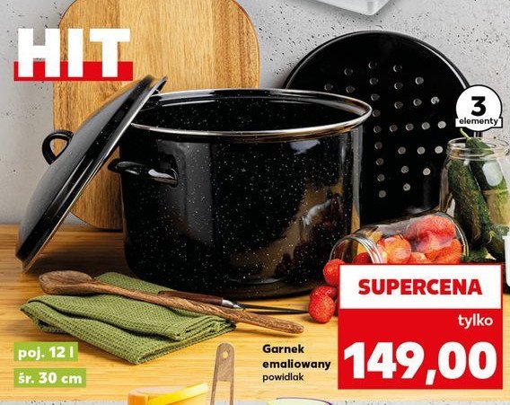 Garnek emaliowany 12 l promocja w Kaufland