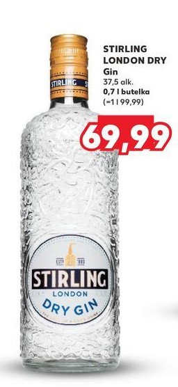 Gin Stirling london dry promocja w Kaufland