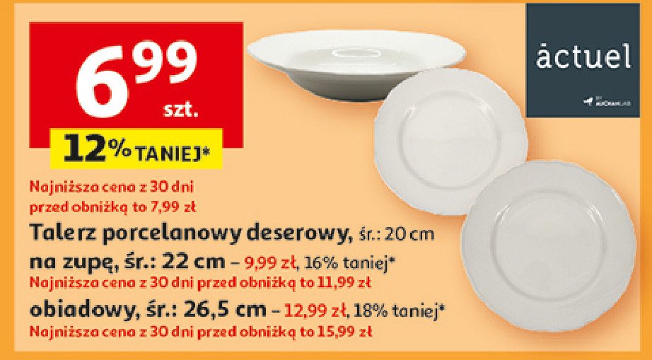 Talerz deserowy 20 cm Actuel promocja w Auchan