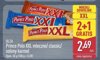 Wafelek Prince Polo XXL classic 2+1 gratis promocja w Aldi