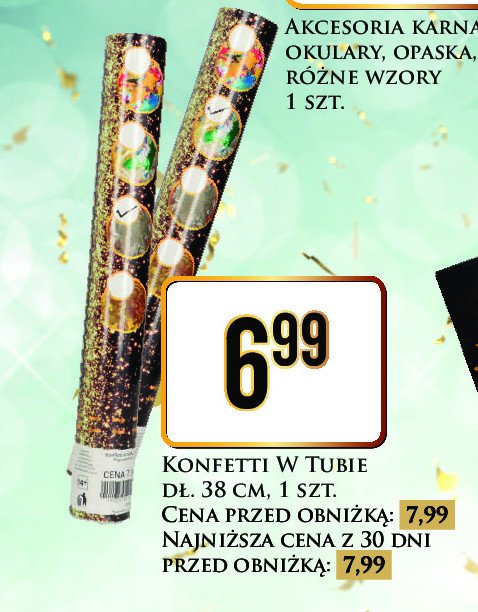 Konfetti w tubie 38 cm promocja