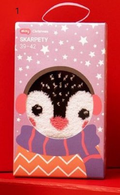 Skarpetki świąteczne pingwin promocja w Rossmann