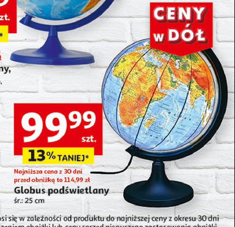 Globus podświetlany śr. 25 cm promocja