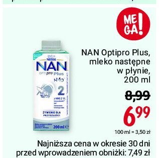 Mleko 2 Nestle nan optipro plus hm-o promocja