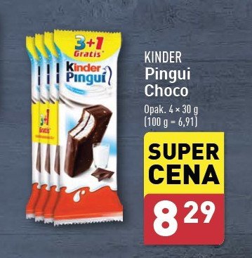 Baton kakaowy Kinder pingui promocja w Aldi