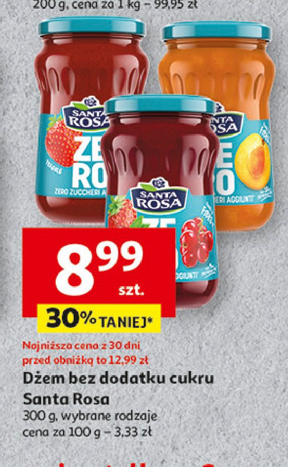 Dżem zero figa SANTA ROSA promocja w Auchan