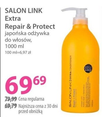 Odżywka SALON LINK Extra Repair & Protect japońska do włosów, 1000 ml promocja w Hebe