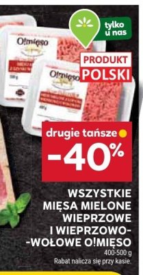 Mięsa mielone wieprzowe i wieprzowo-wołowe  promocja w Stokrotka