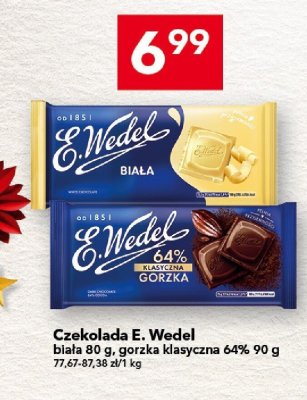 Czekolada E. Wedel gorzka klasyczna 64% 90 g promocja w LEWIATAN