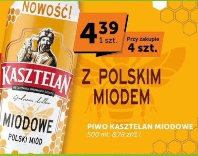 Piwo Kasztelan Miodowe z polskim miodem promocja w Euro Sklep