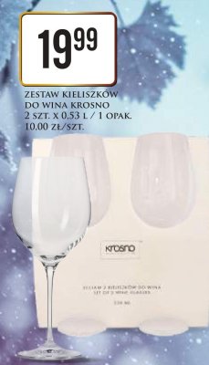 Zestaw kieliszków do wina Krosno 2 szt. x 0,53 L / 1 opak. promocja w Dino