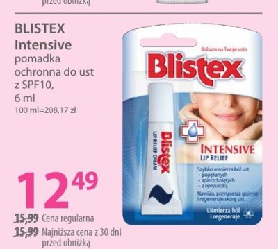 Pomadka BLISTEX Intensive pomadka ochronna do ust z SPF10 promocja w Hebe