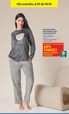 Piżama damska/męska lub pluszowa damska Esmara/Esmara Men promocja w Lidl