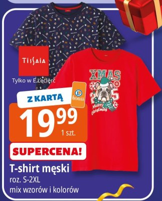 T-shirt męski TiJJaia Basics promocja w Leclerc