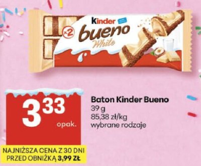 Baton Kinder Bueno White promocja w Delikatesy Centrum