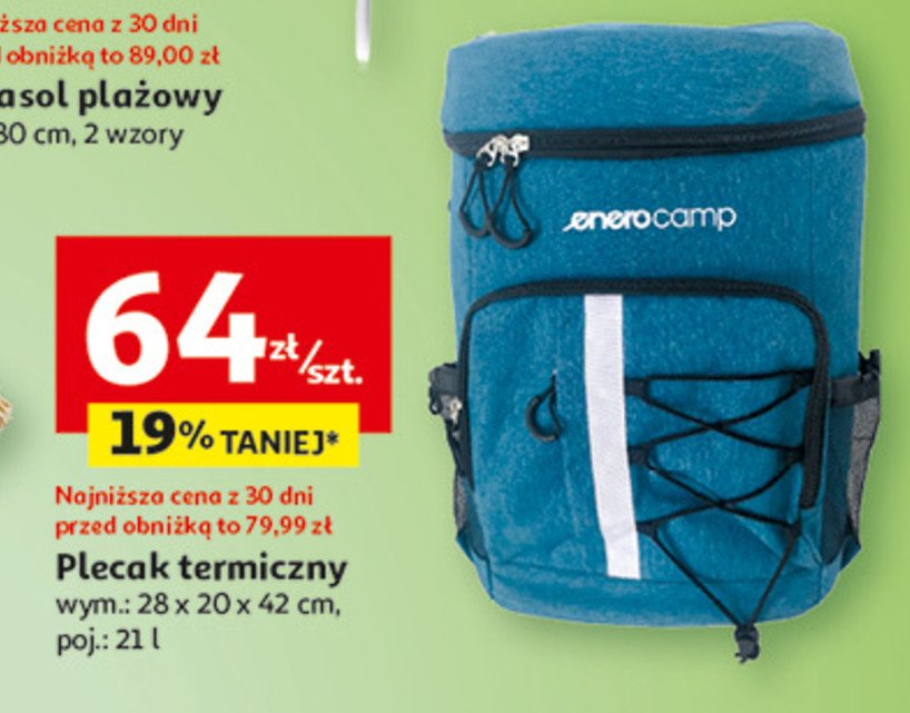 Plecak termiczny 21 l Enero camp promocja w Auchan