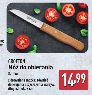 Nóż do obierania 7 cm Crofton promocja w Aldi