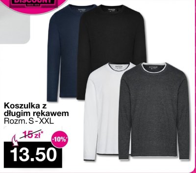 Koszulka z długim rękawem rozm. S-XXL promocja w Woolworth