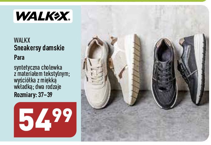 Sneakersy damskie 37-39 Walkx promocja