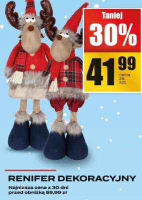 Renifer dekoracyjny promocja w Supeco