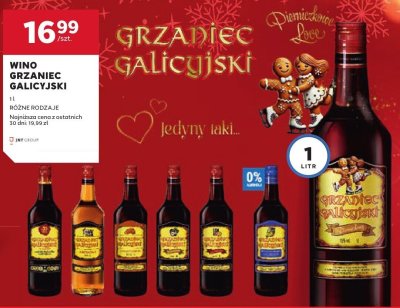 Wino Grzaniec Galicyjski różne rodzaje promocja w Stokrotka