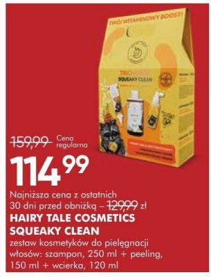 Zestaw kosmetyków do pielęgnacji włosów HAIRY TALE COSMETICS SQUEAKY CLEAN promocja w Super-Pharm